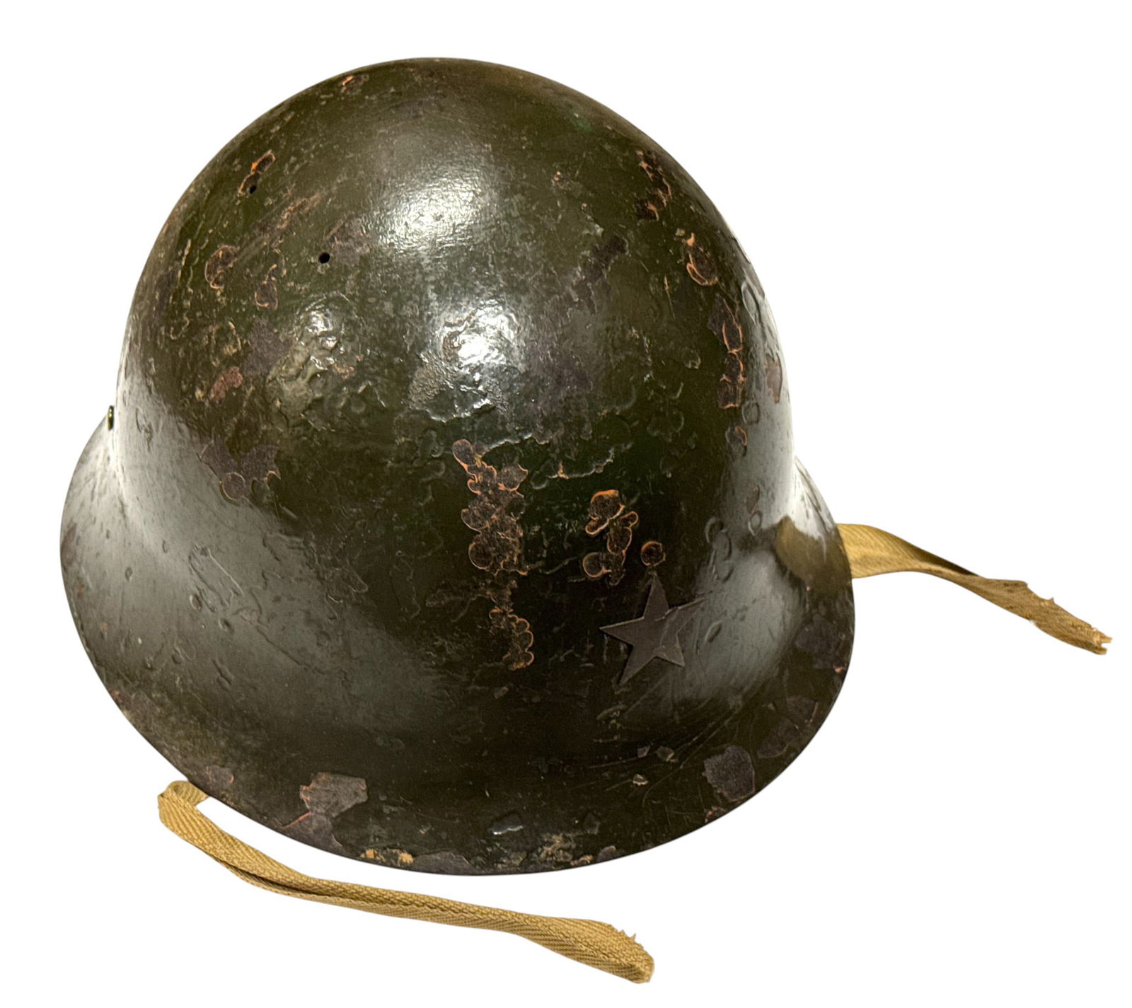 WWII Japanese Army Type 90 Combat Helmet with Liner - 5