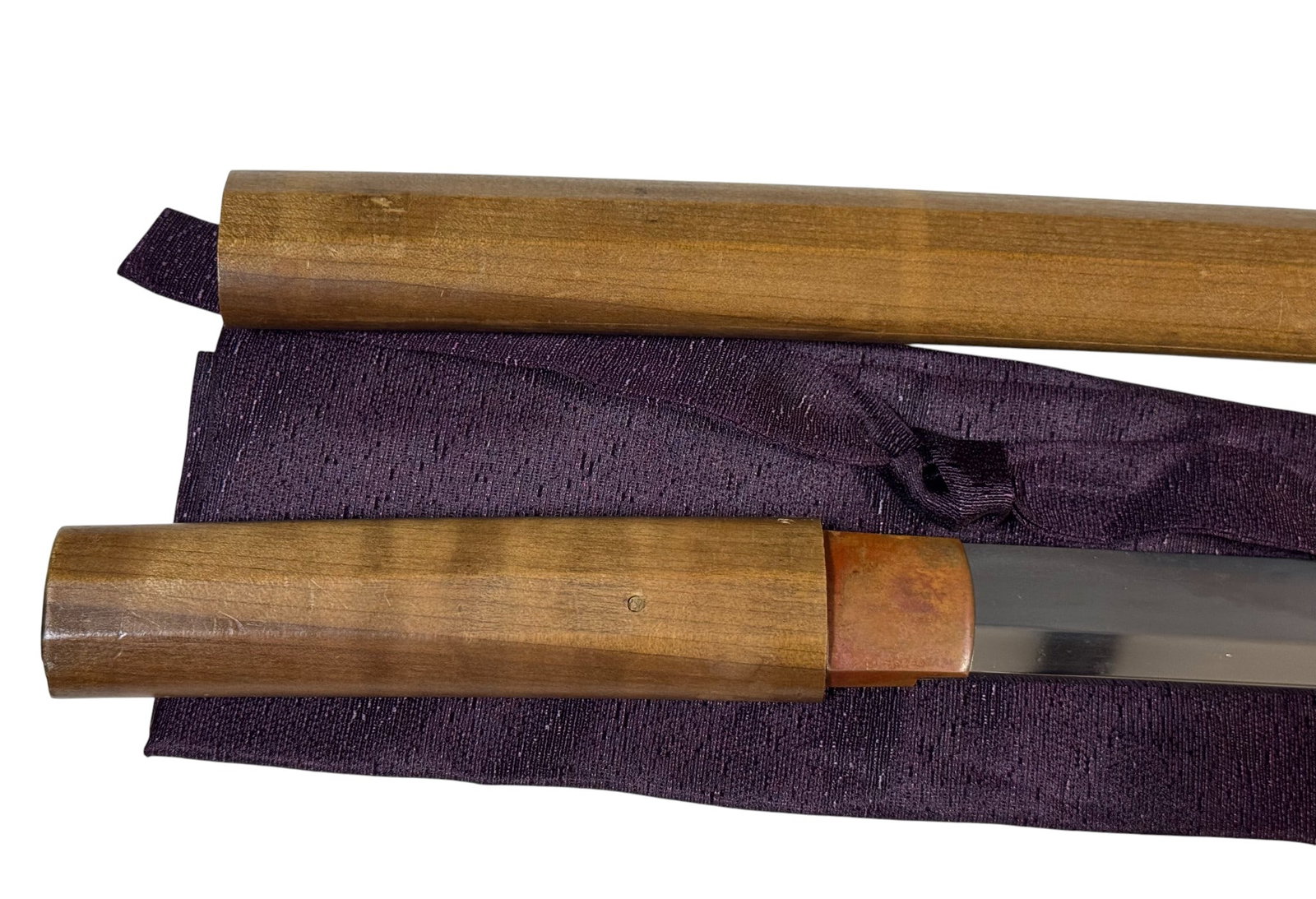 Japanese Edo-Period Wakizashi Sword - Gimei Signature, Shirasaya Mounts - 11