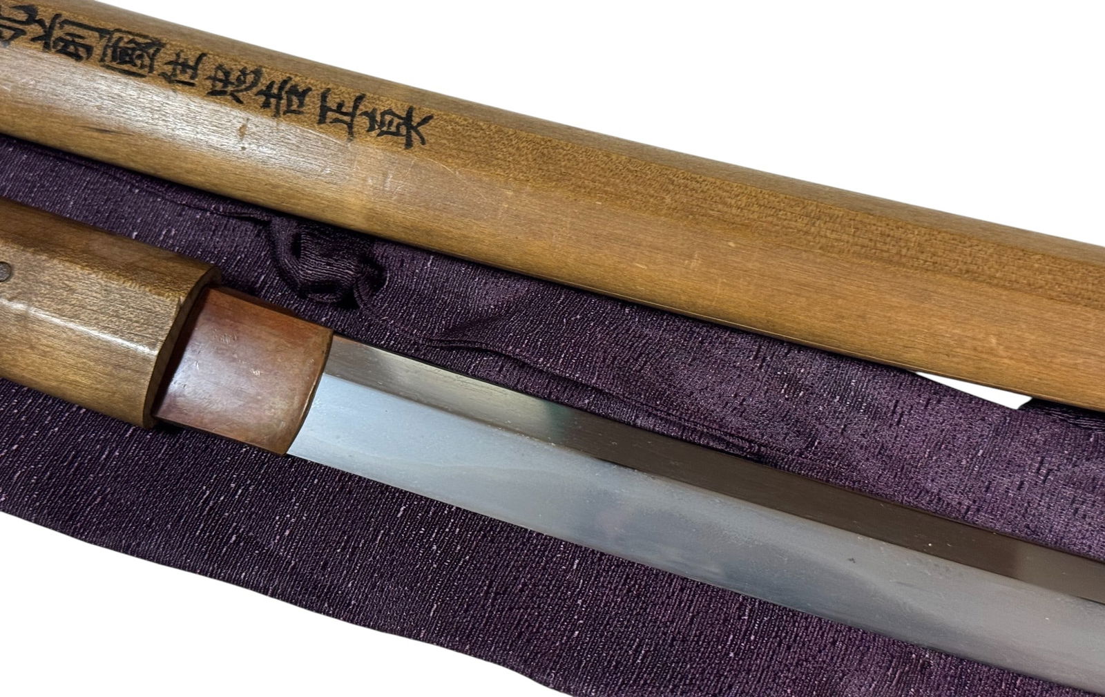 Japanese Edo-Period Wakizashi Sword - Gimei Signature, Shirasaya Mounts - 7