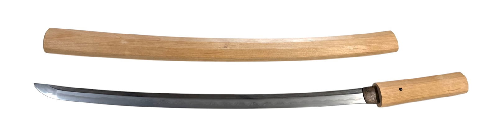 Japanese Late Koto-Period Wakizashi Sword - Signed Osafune Sukesada, Dated 1533, Shirasaya - 2