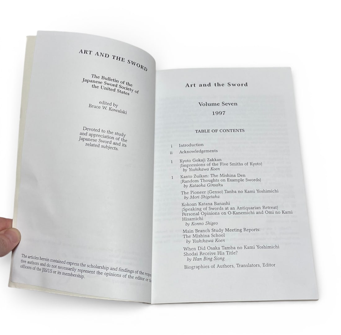 (4) Collectible Japanese Sword Art and the Sword Paperback Books 1991-2001: Volumes 4,5,6,7,8  - 11