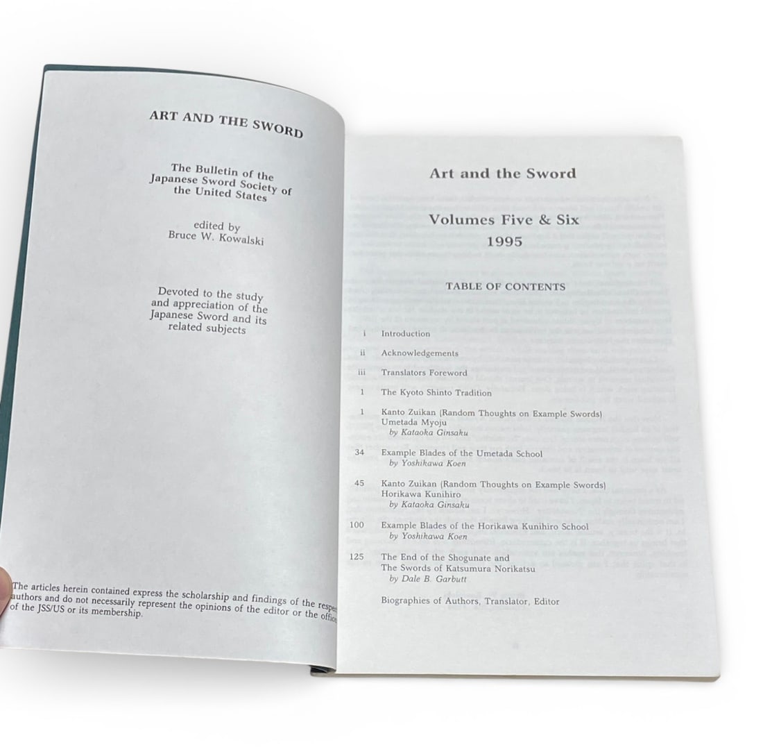 (4) Collectible Japanese Sword Art and the Sword Paperback Books 1991-2001: Volumes 4,5,6,7,8  - 8