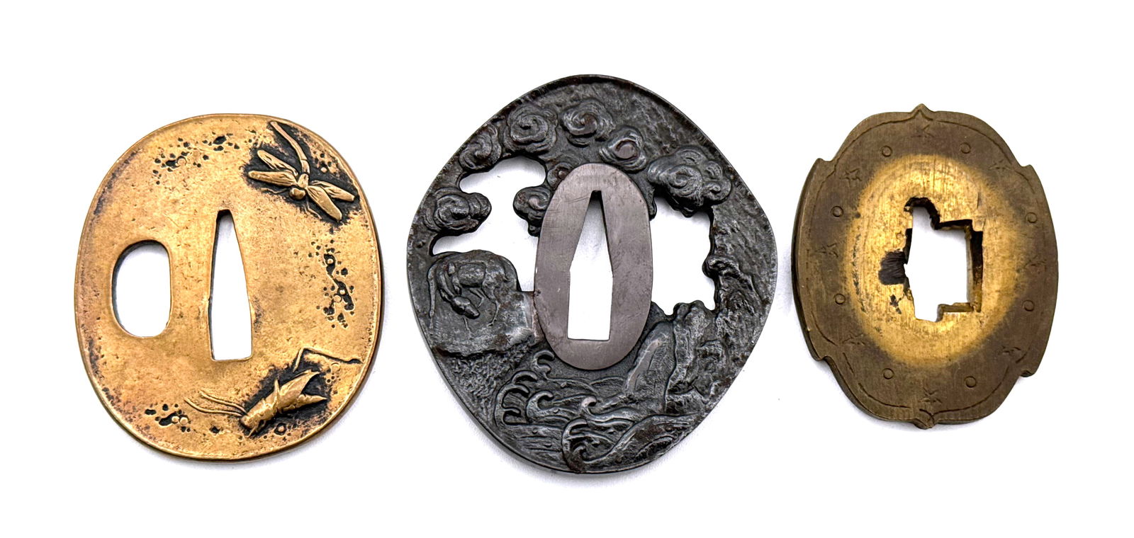 (3) Japanese Sword Guard (Tsuba) - 3