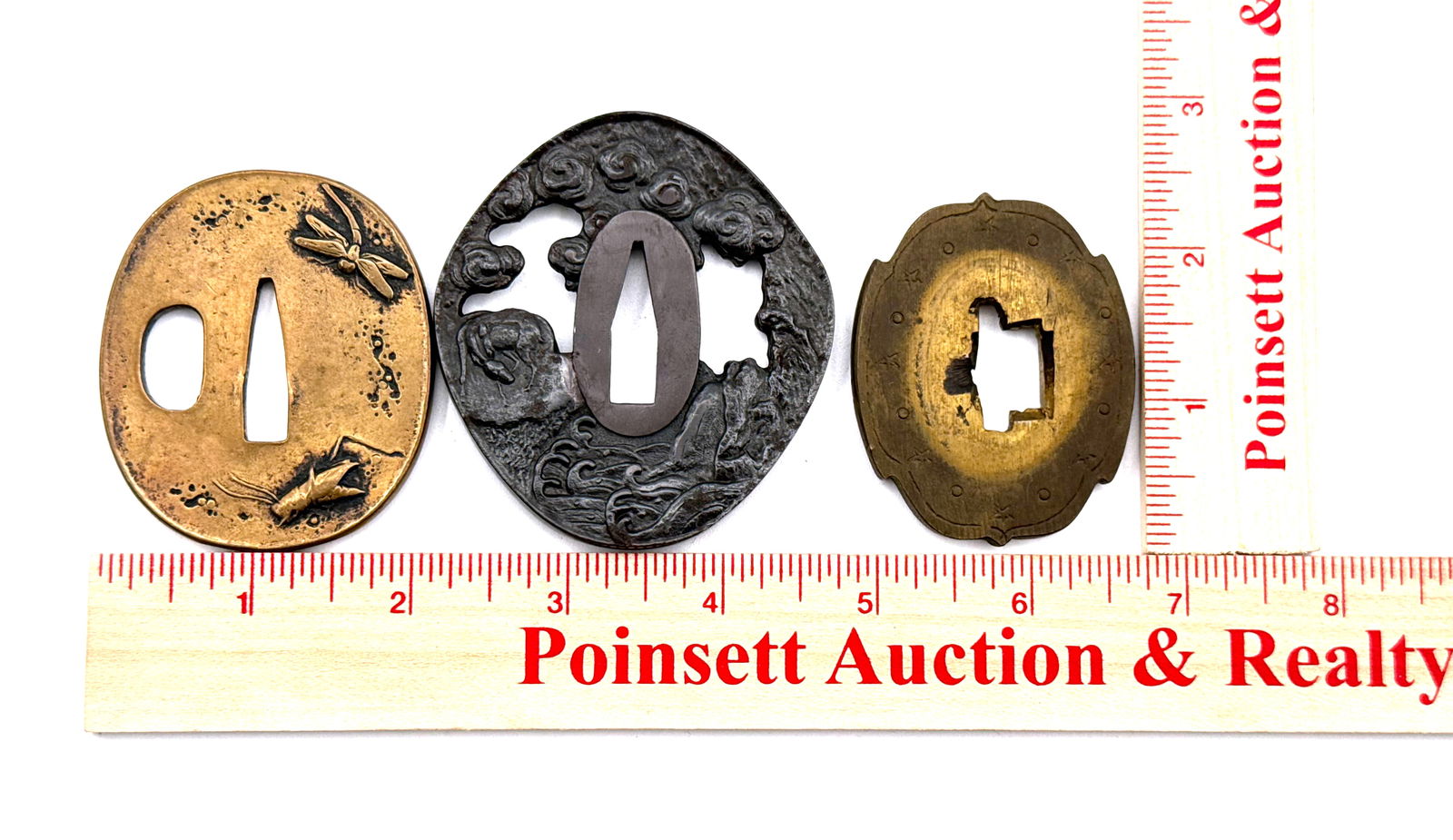 (3) Japanese Sword Guard (Tsuba) - 4