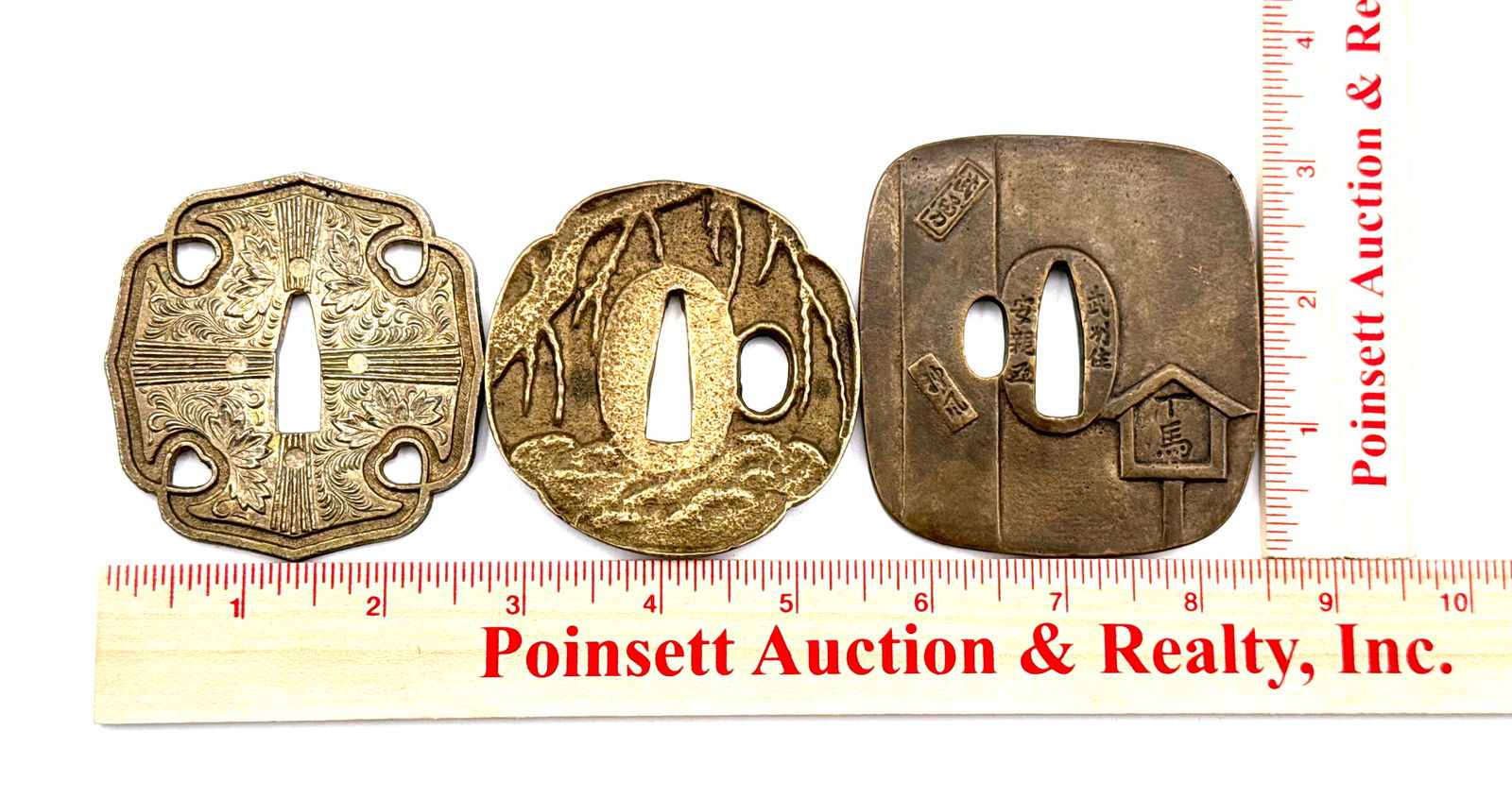 (3) Japanese Sword Guard (Tsuba) - 3