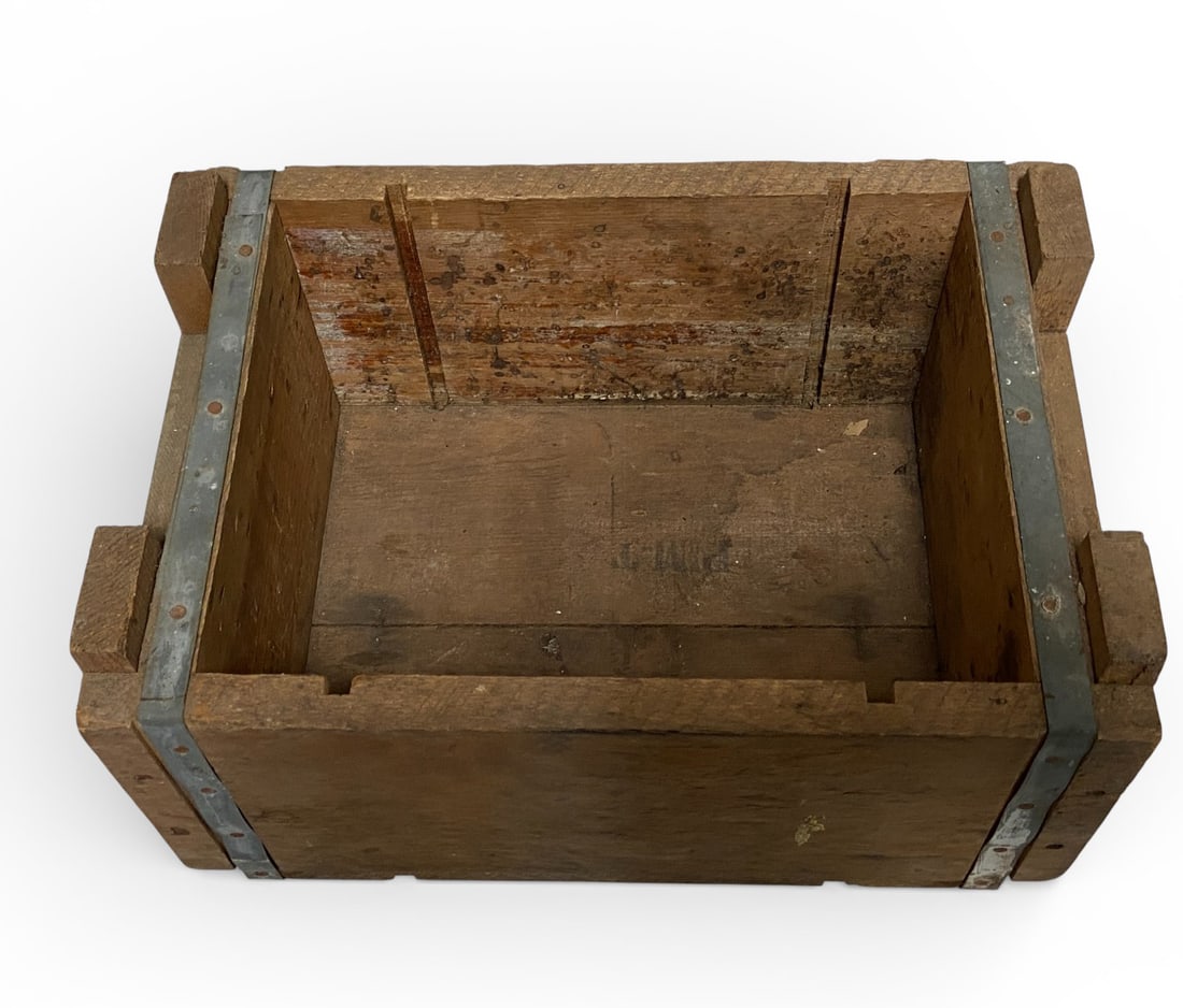 (2) WWII M1 Garand Empty Ammo Crates and Saudi Arabia Explosive Plank - 9
