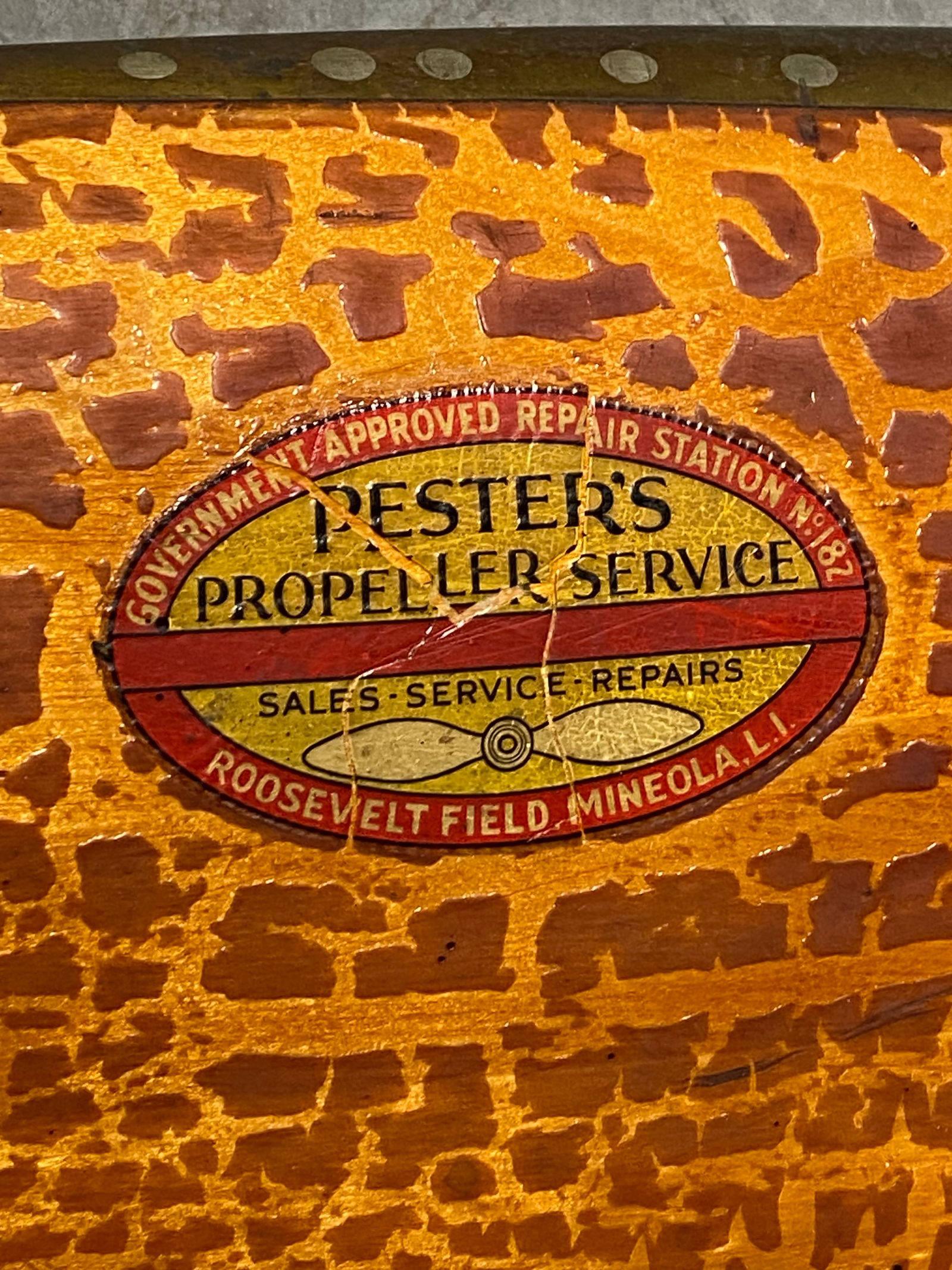 WWII Propeller by Sensenich - Roosevelt Field - Pesters Propeller Service & Convoy Ahead Sign - 5