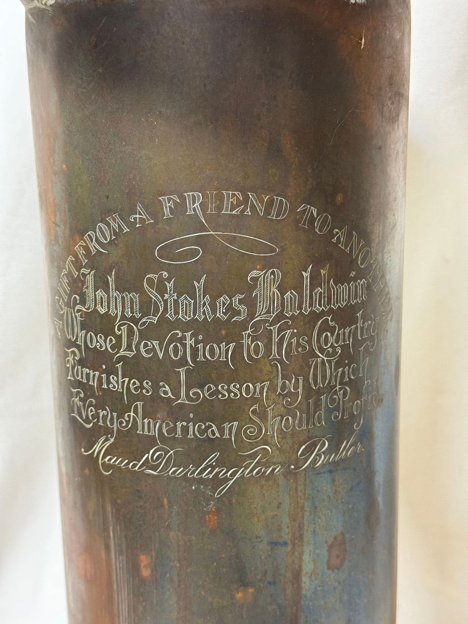 WWI Shell in Honor of KIA Veteran John S. Baldwin - 2