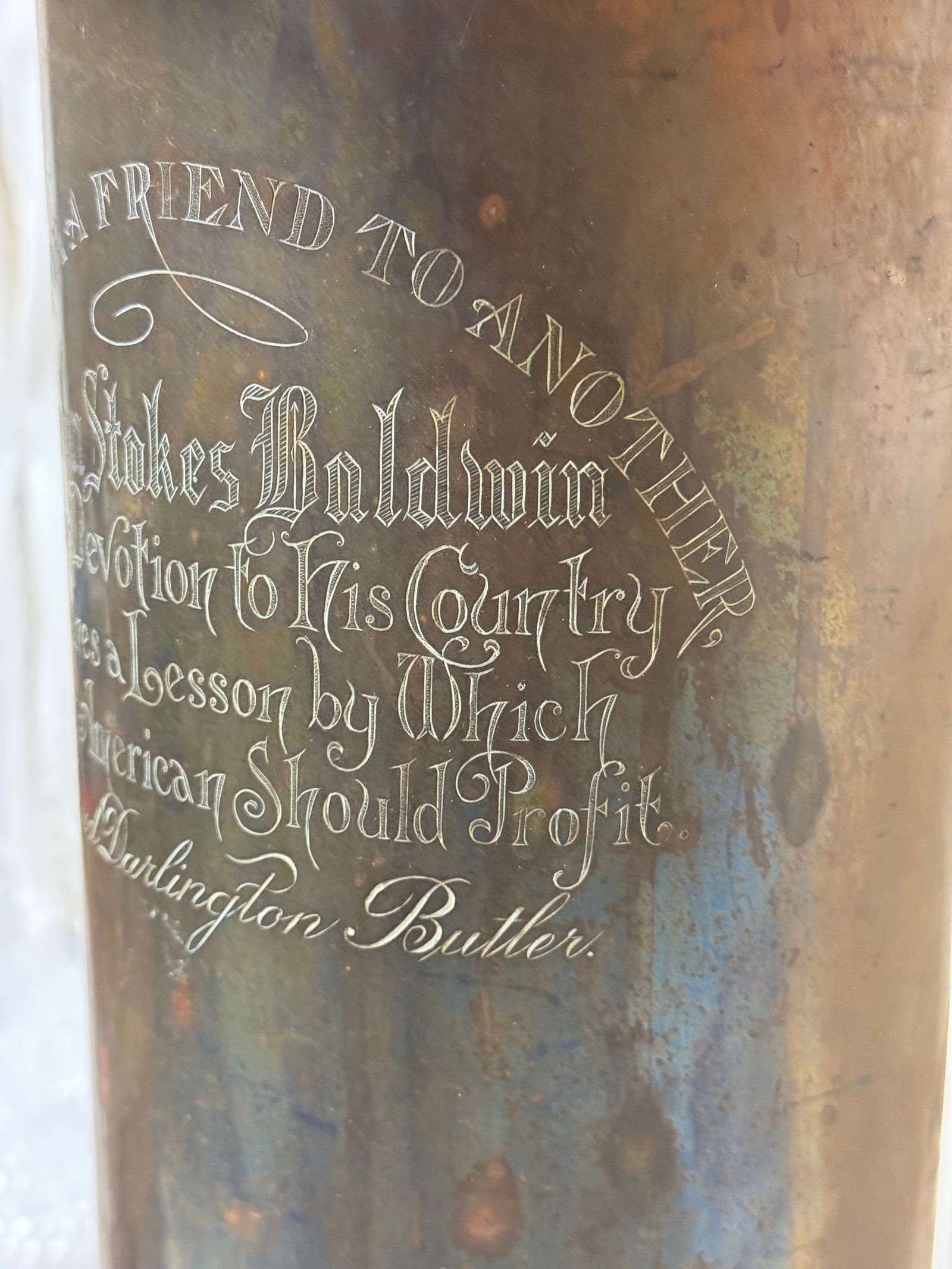 WWI Shell in Honor of KIA Veteran John S. Baldwin - 4