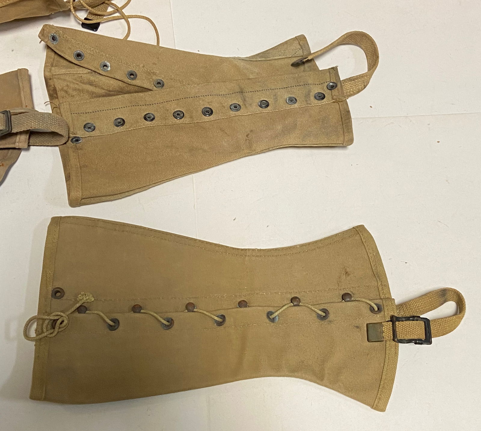 (5) Canvas Leggings/Gaiters and (2) Leg Wraps  - 3