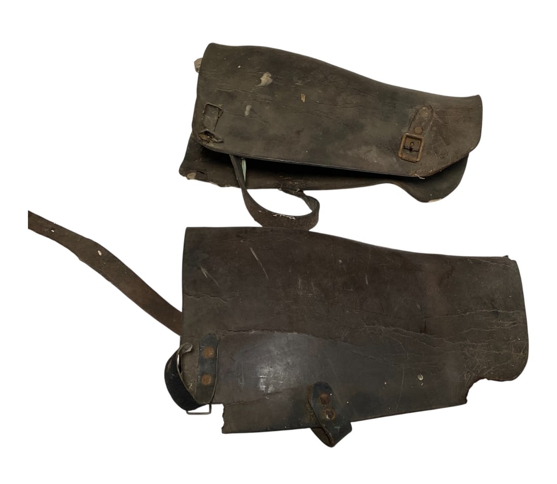 Early Pre-WWI Leather Cavalry Leggings/Gaiters - 2