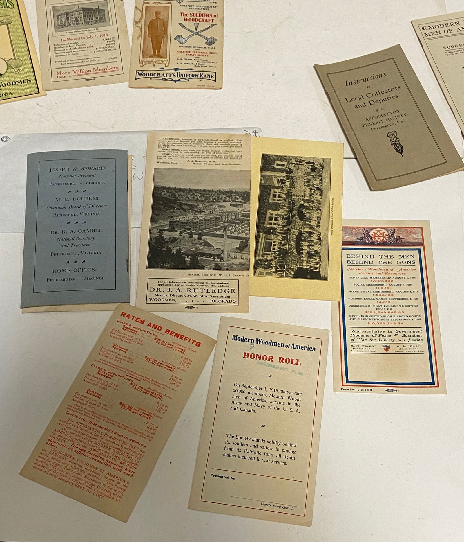 Vintage Grouping of WWI Era Modern Woodman of America Papers, Booklets, Letters, Etc. - 3