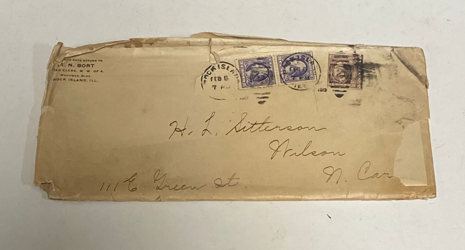 Vintage Grouping of WWI Era Modern Woodman of America Papers, Booklets, Letters, Etc. - 6