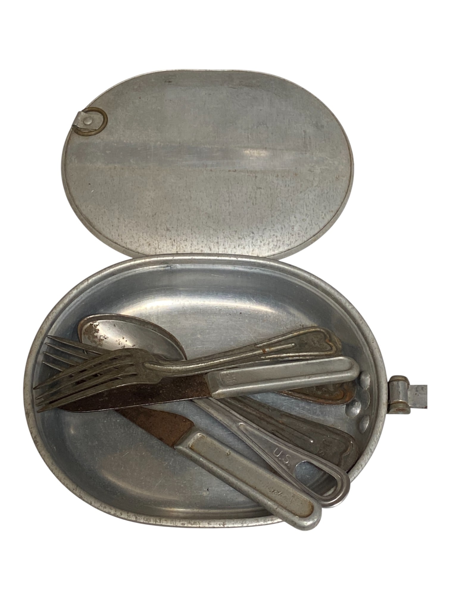 Large Lot of WWI Era Mess Kits, Utensils and Canteen  - 7