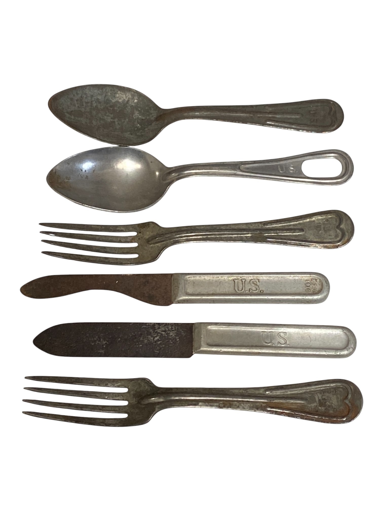 Large Lot of WWI Era Mess Kits, Utensils and Canteen  - 8