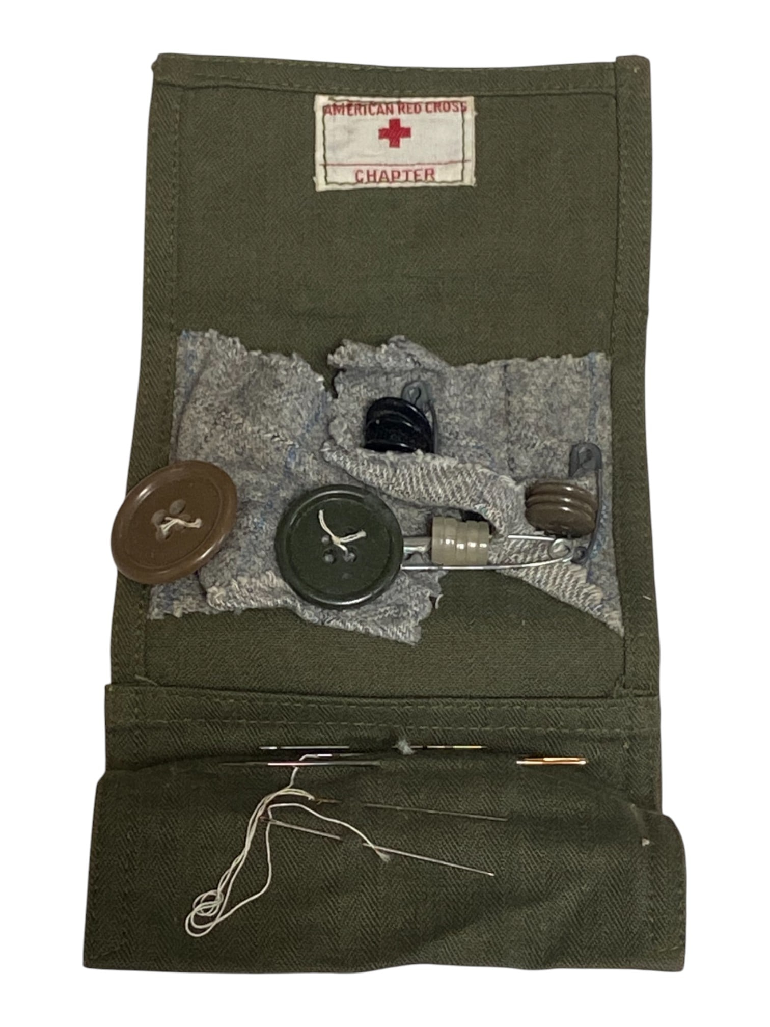 WWI Lot of Shaving Kit, Mirrors, American Red Cross Sewing Kit - 16