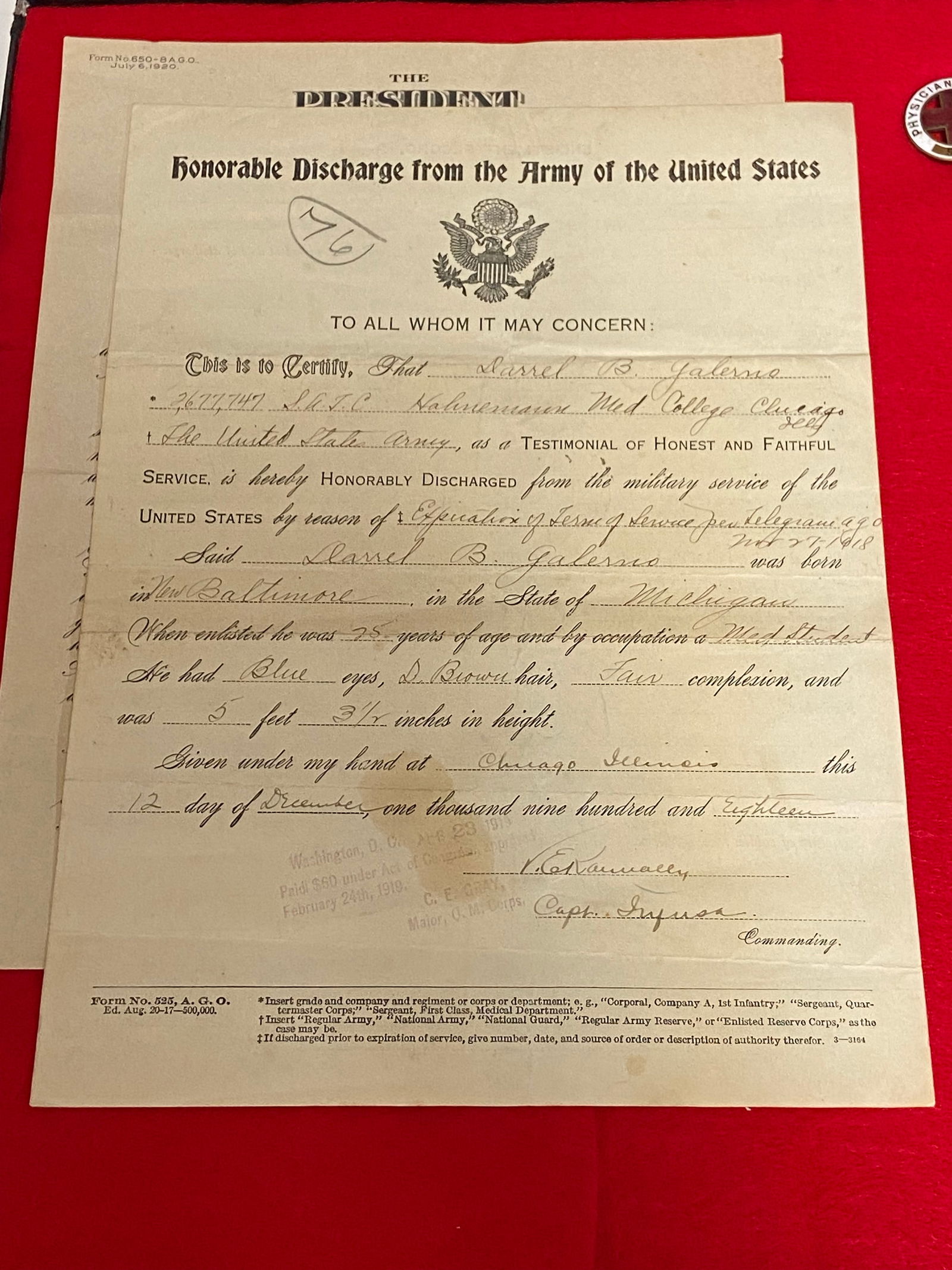 Named WWI Medical Grouping  - 5