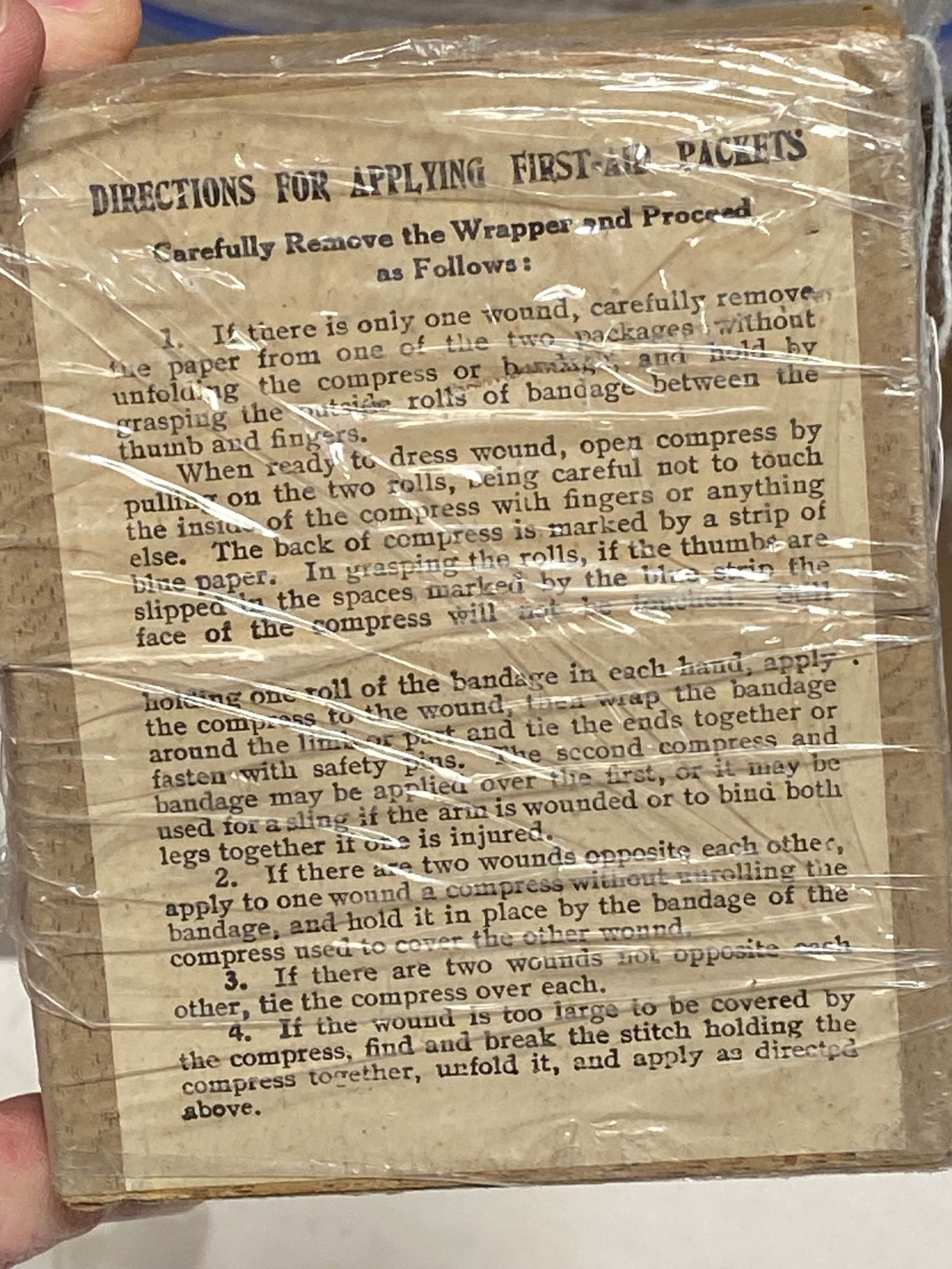 Rare Unopened WWI US Training First Aid Instruction Pack Dated 1917 and Iodine Tubes Dated 1917 - 4