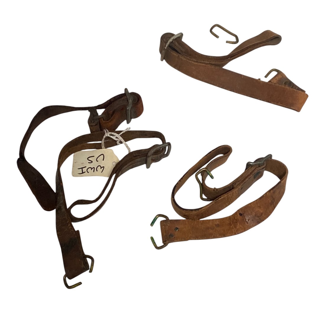 (3) Sets of US WWI Helmet Chinstraps (1 of 4)