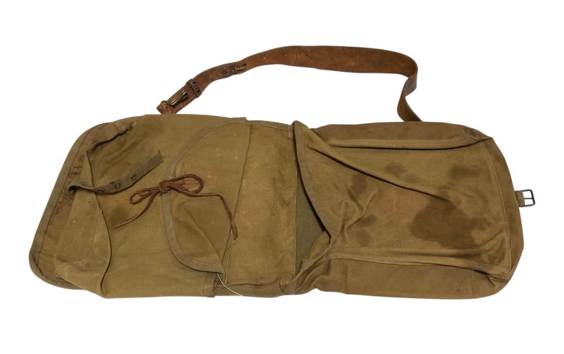 Nice Rock Island Arsenal Pre-WWI 1914 Dated WWI Model 1908 Haversack Bag with Leather Sling  - 2