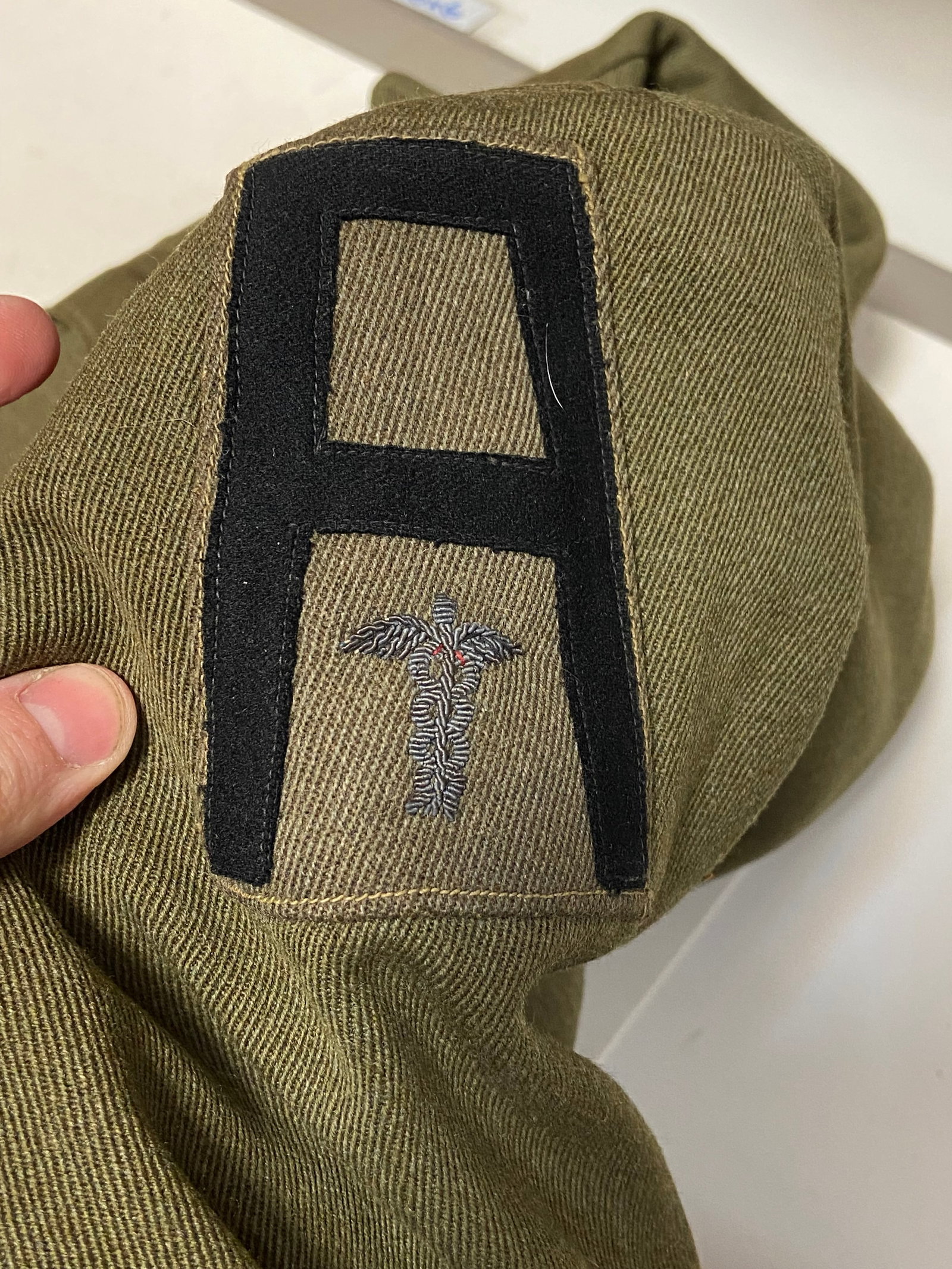 WWI 1st Army Medical Officers Uniform and Pants Dated 1919 With Medal and Insignia - 12