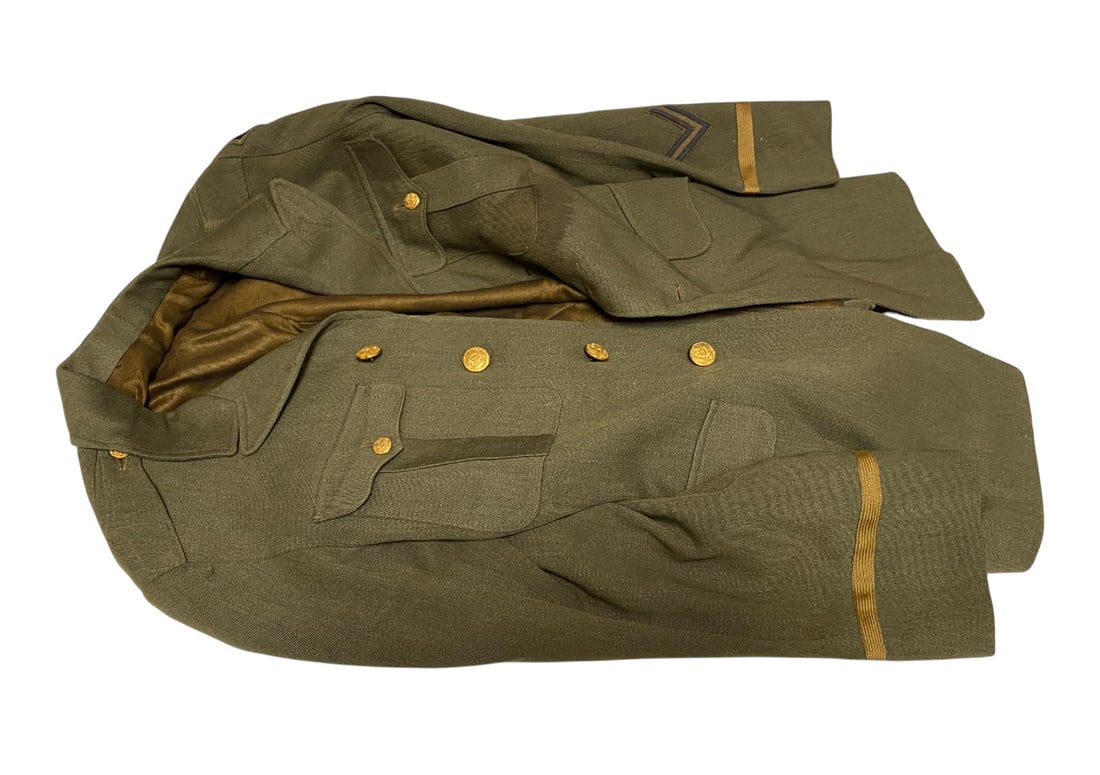 WWI 1st Army Medical Officers Uniform and Pants Dated 1919 With Medal and Insignia - 2
