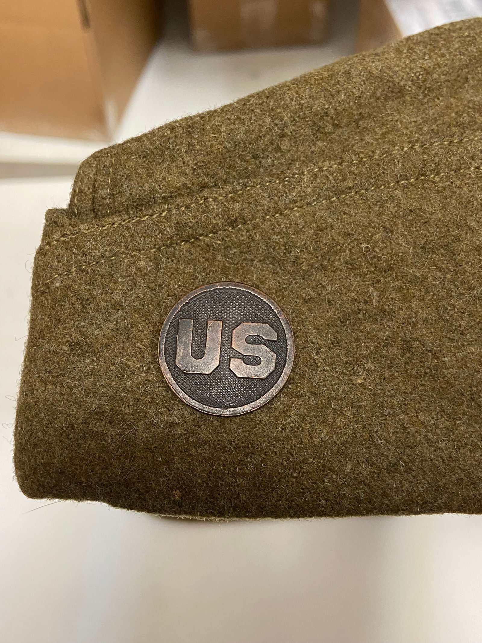 Lot of (2) WWI US Military Caps  - 3