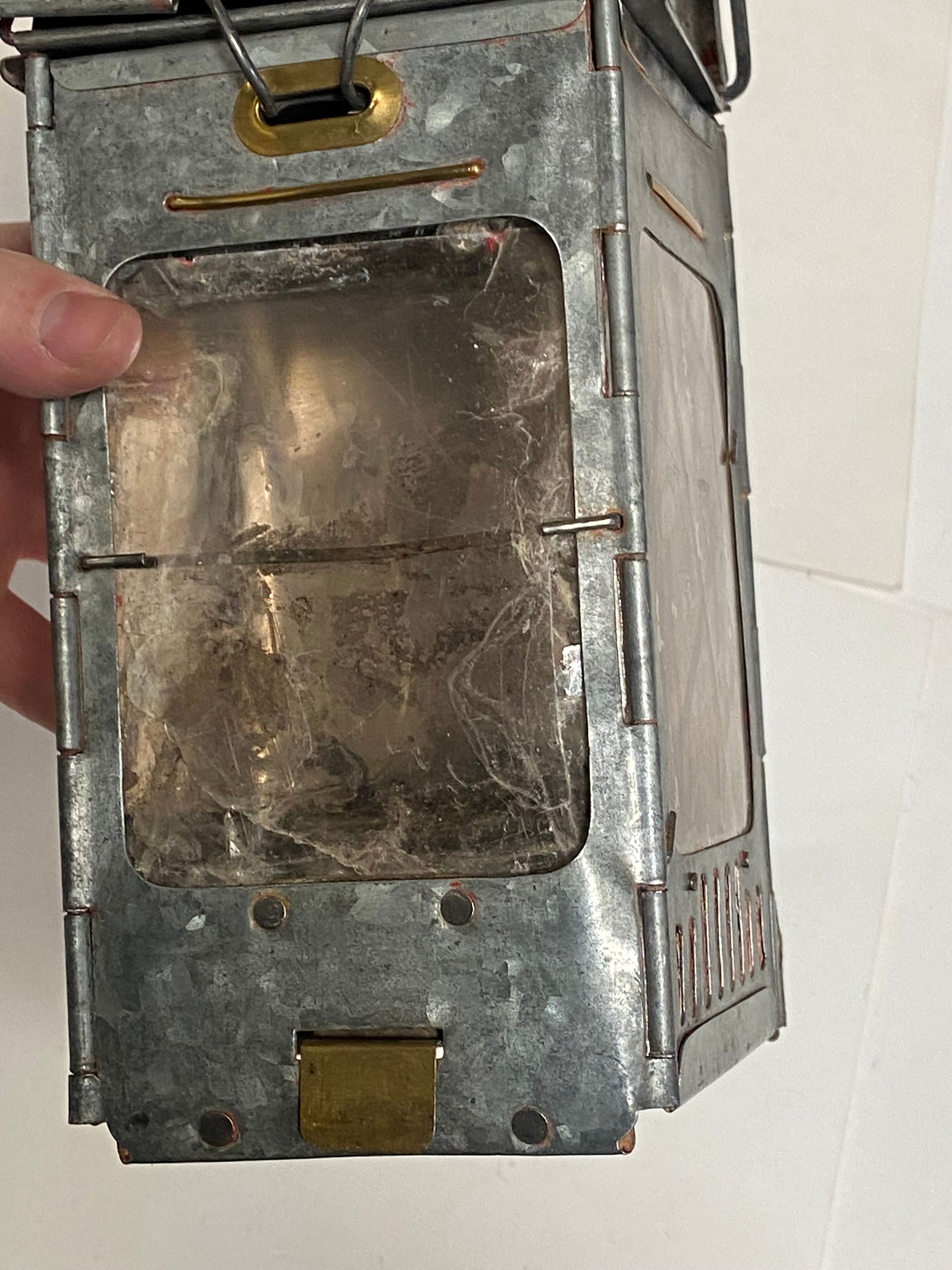 Vintage WWI Stonebridge Folding Candle Lantern - 3