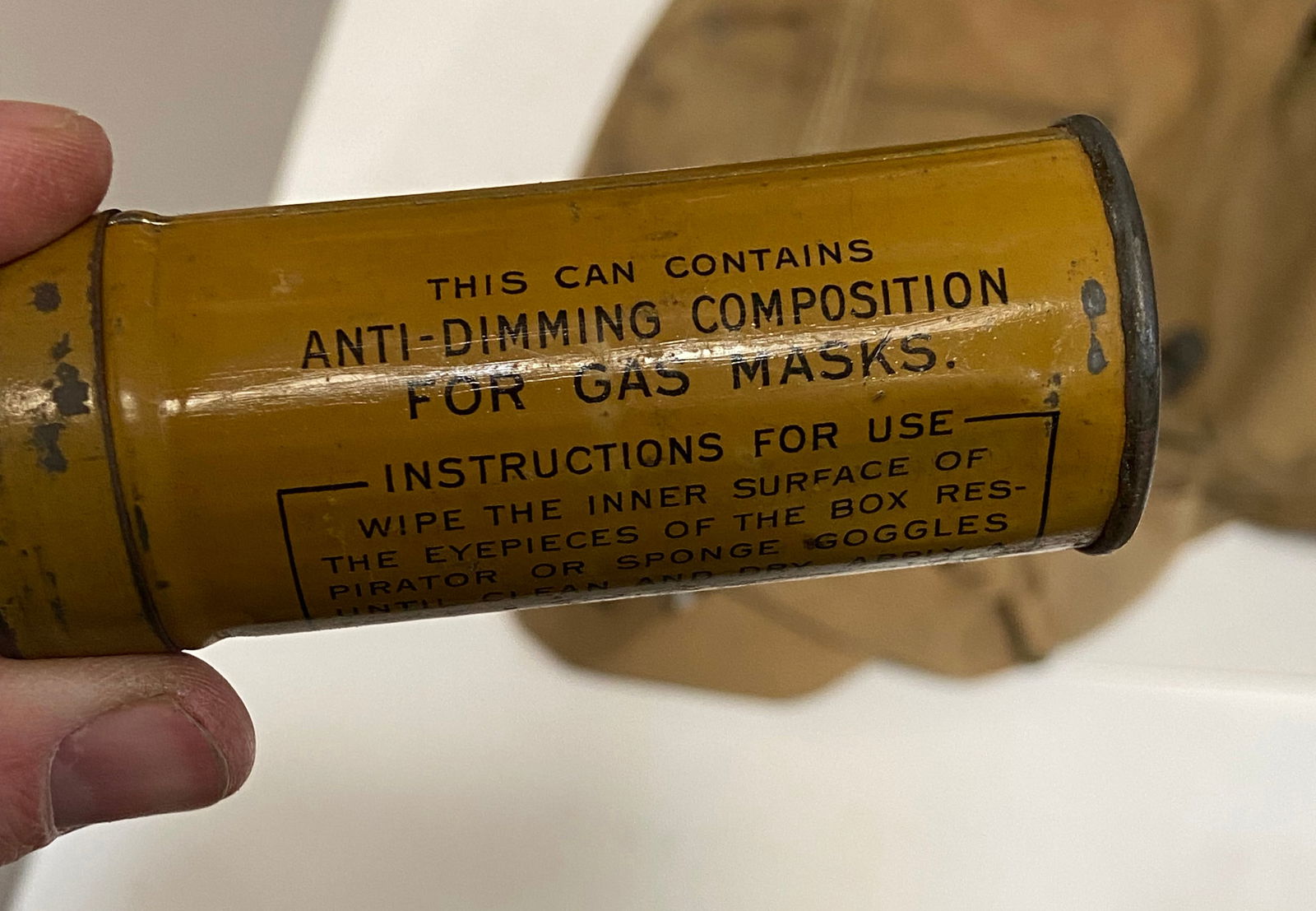 WWI Gas Mask & Mess Kit Grouping Named to John S. Hunter - 10