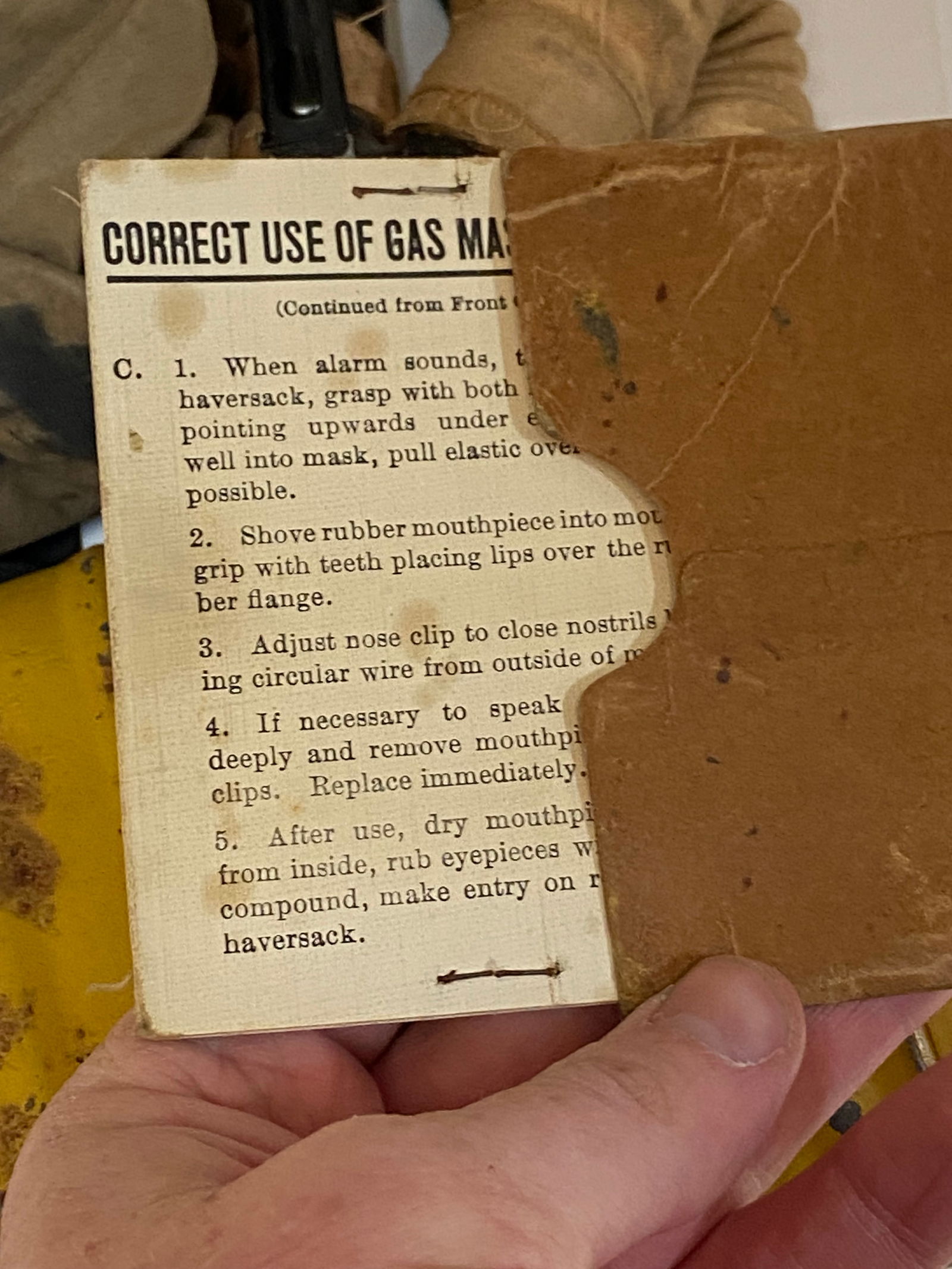 WWI Gas Mask & Mess Kit Grouping Named to John S. Hunter - 14