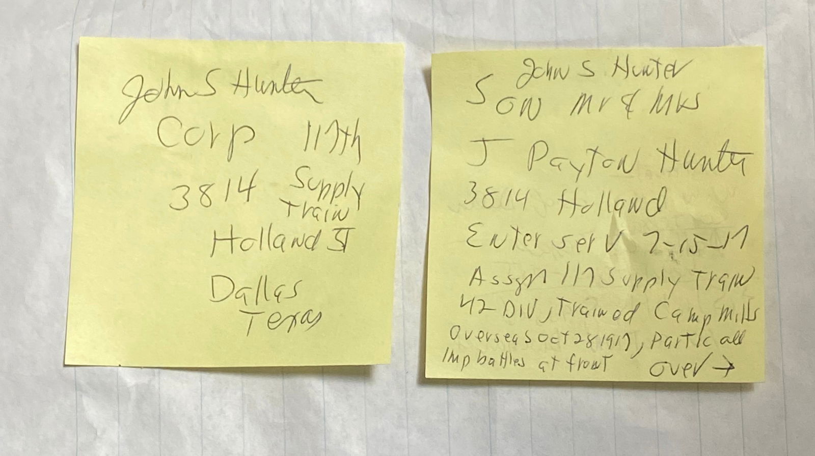 WWI Gas Mask & Mess Kit Grouping Named to John S. Hunter - 6