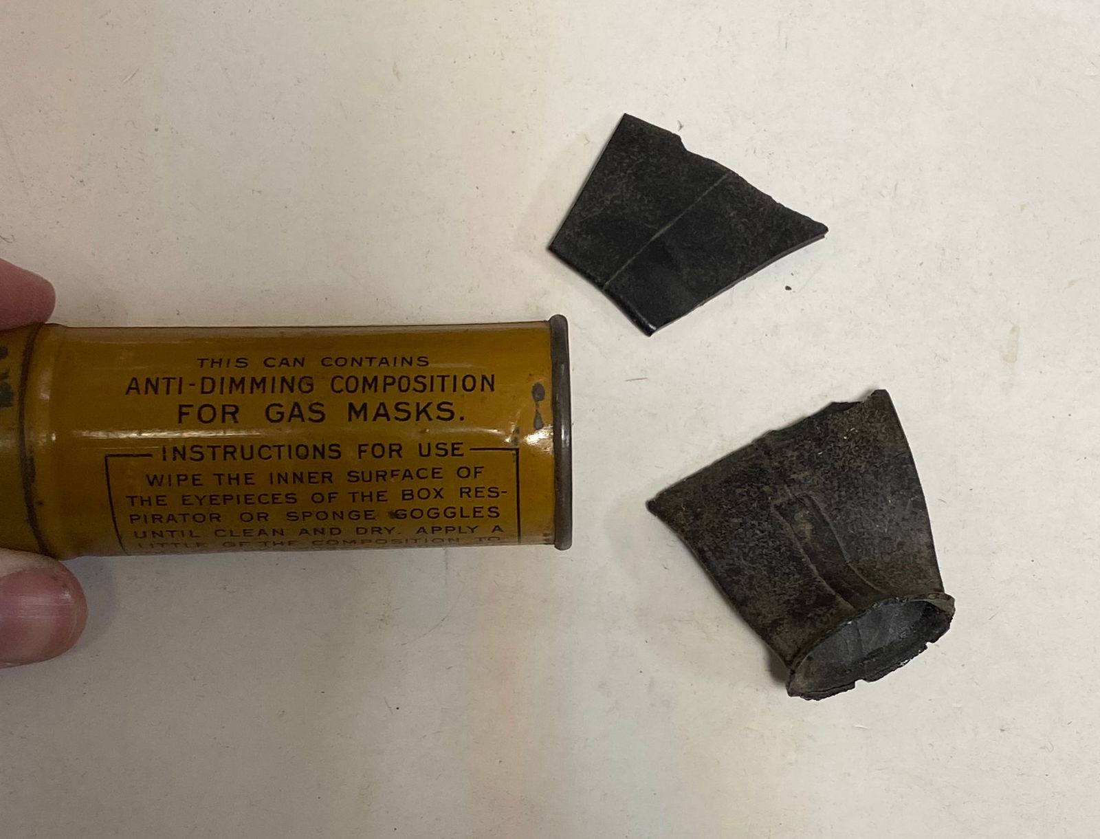 WWI Gas Mask & Mess Kit Grouping Named to John S. Hunter - 9