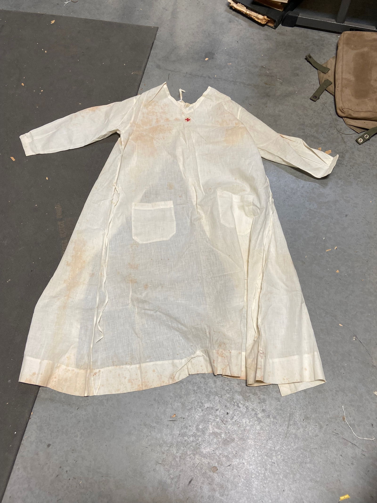 (2) Rare WWI Red Cross Nurse Dresses  - 2