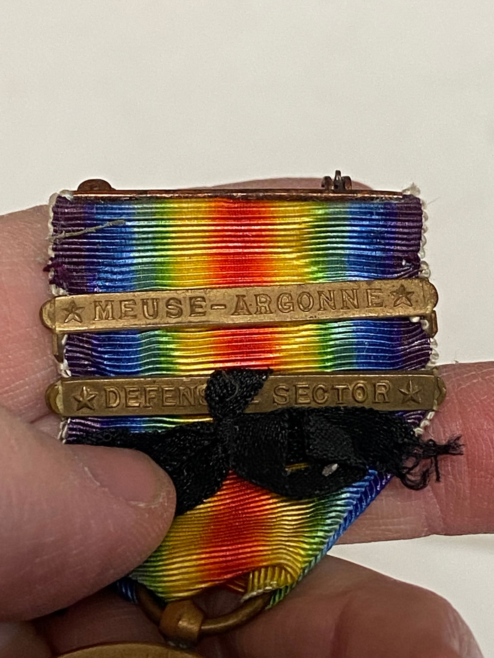 WWI US Service Medal with Campaign Bars in Box - 4