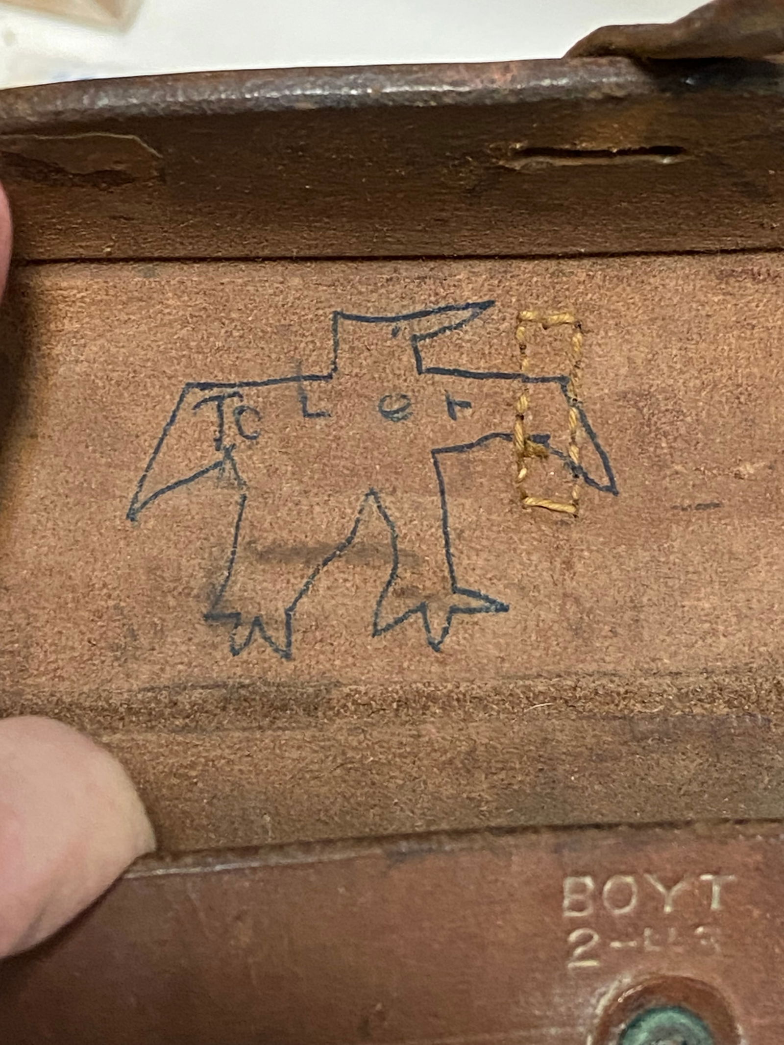 Hard To Find WWII Boyt 2-43 BAR Spare Parts Pouch with Art - 4