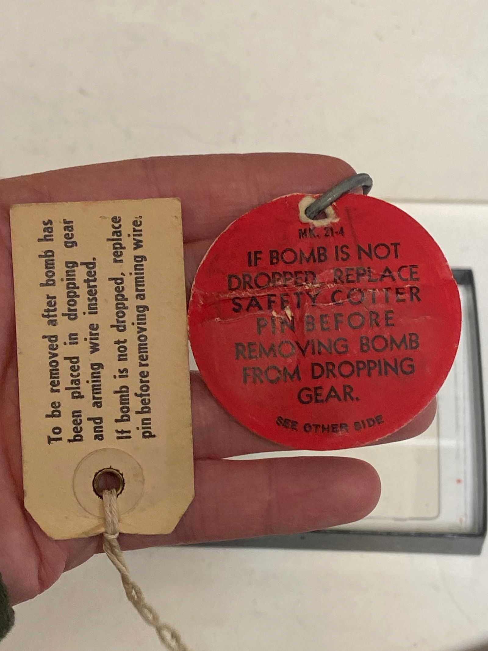 WWII Remove Safety Pin Tags Before Dropping Bomb - 3