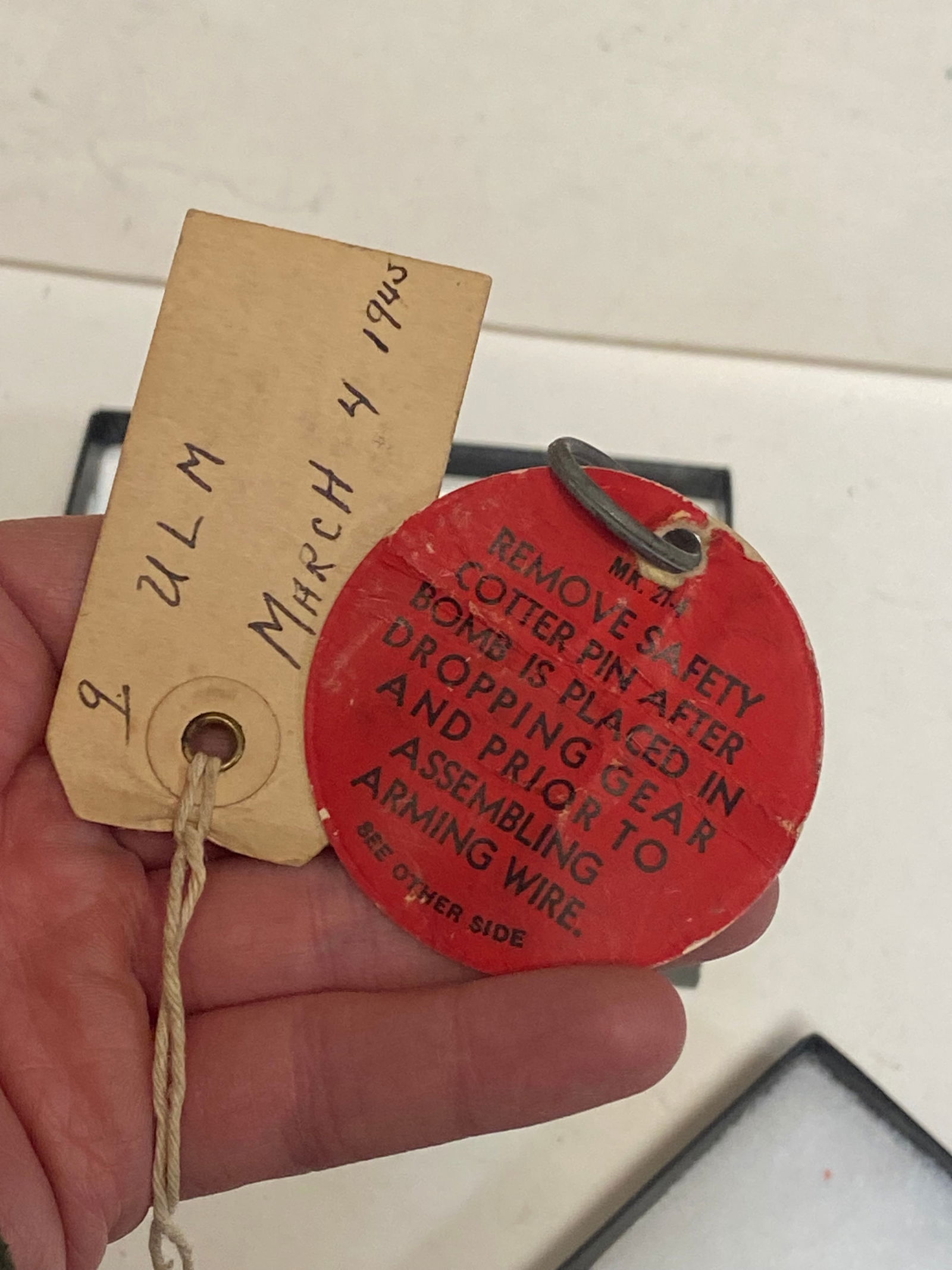 WWII Remove Safety Pin Tags Before Dropping Bomb - 4