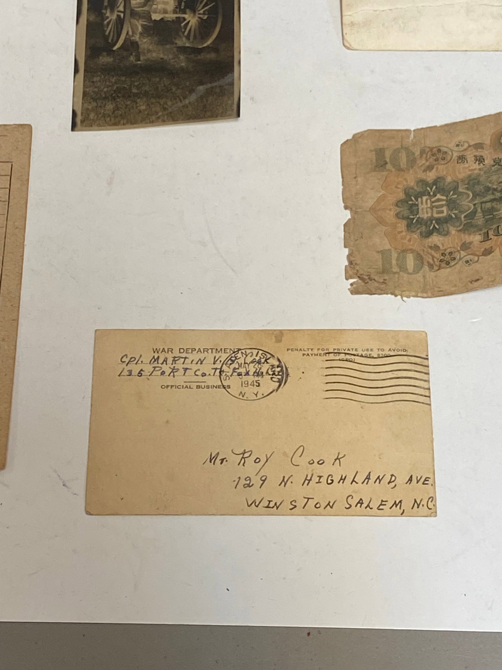 USMC WWII Bringback of Japanese Paper Items to Veteran Martin V.B. Cook - 12