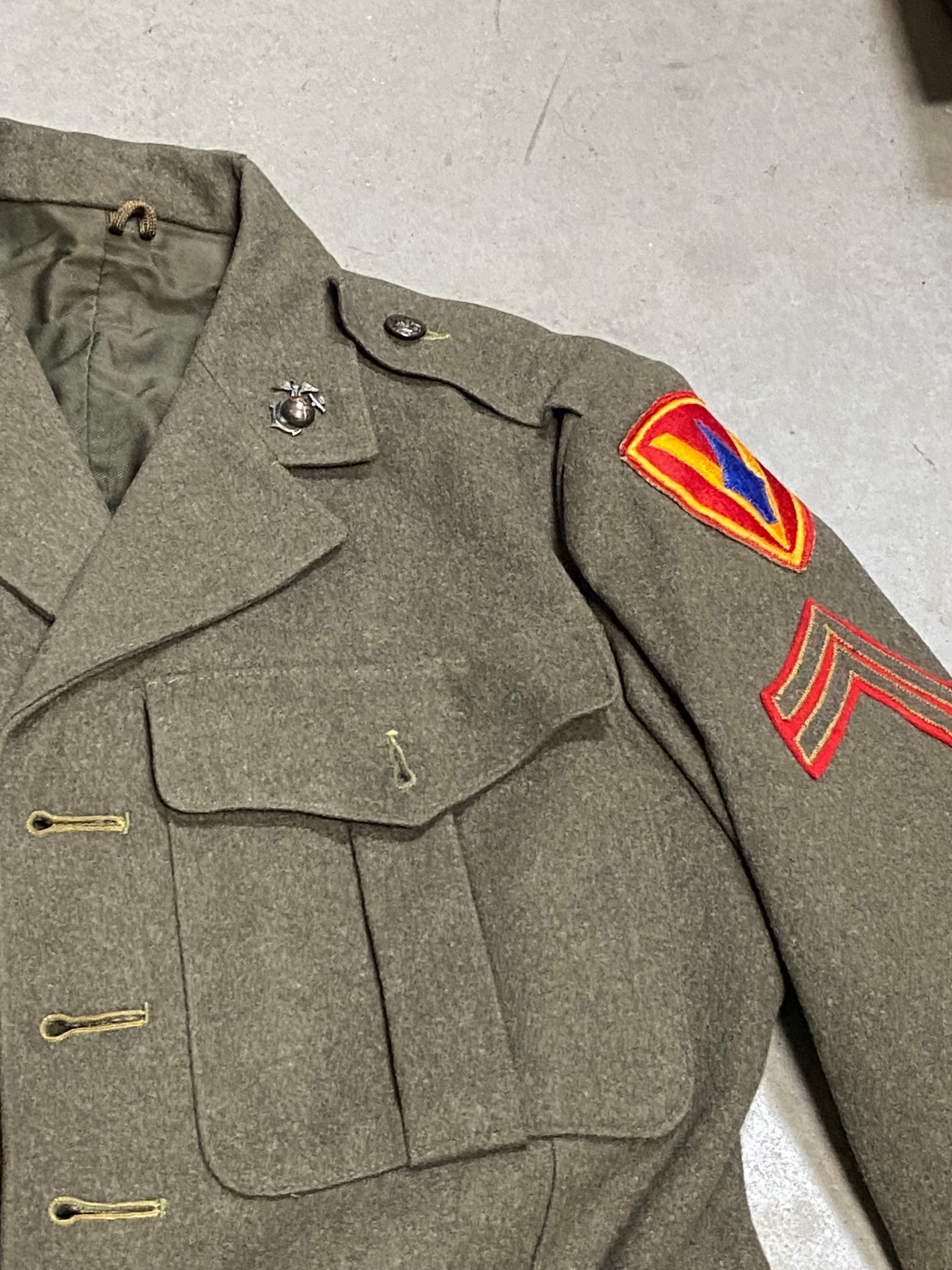 US WWII USMC Uniform Grouping Belonging to R. Pullinger - 10