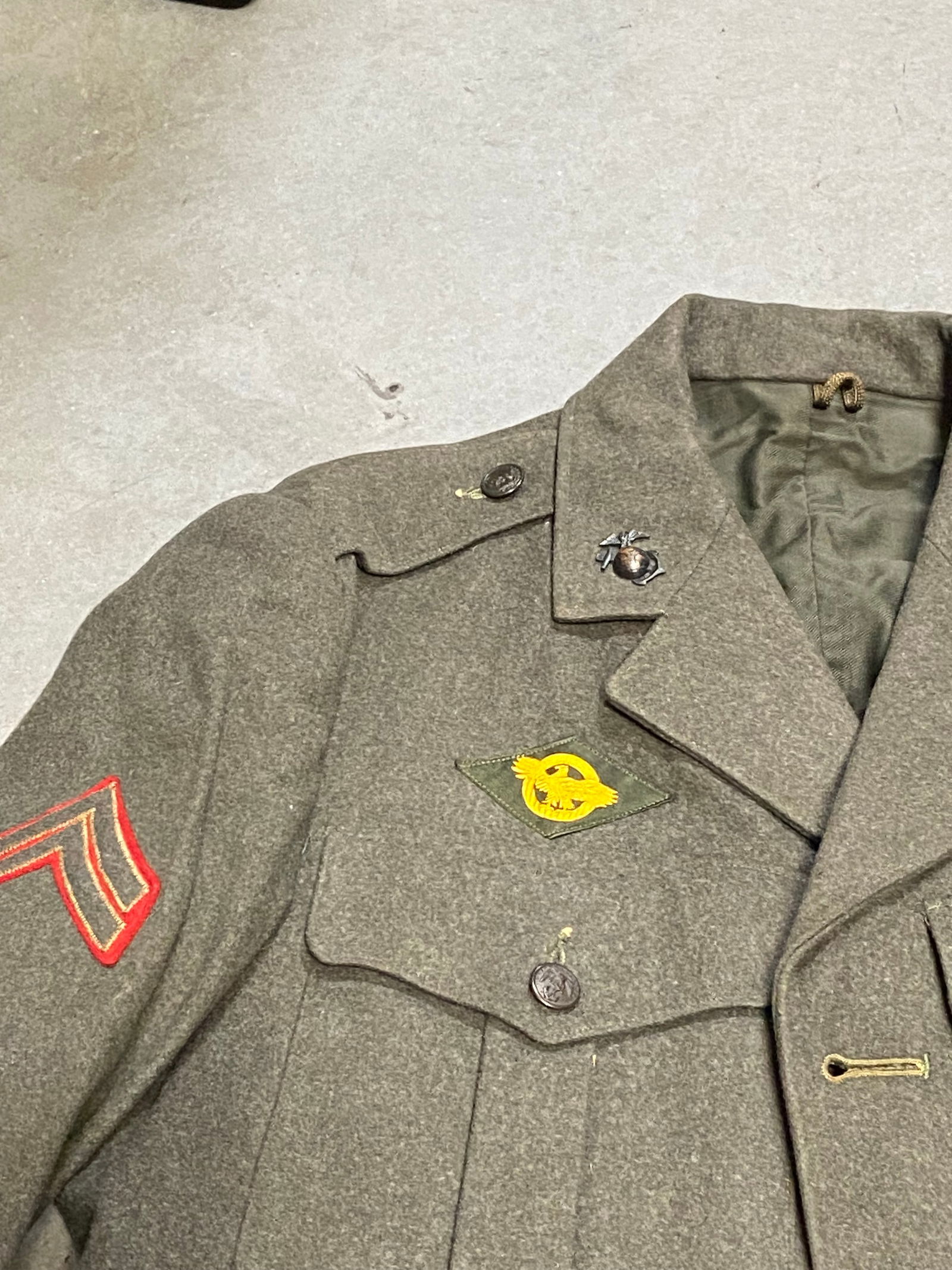 US WWII USMC Uniform Grouping Belonging to R. Pullinger - 9