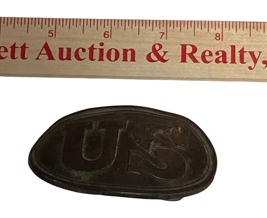 Civil War Oval Puppy Paw Union Belt Buckle - 3