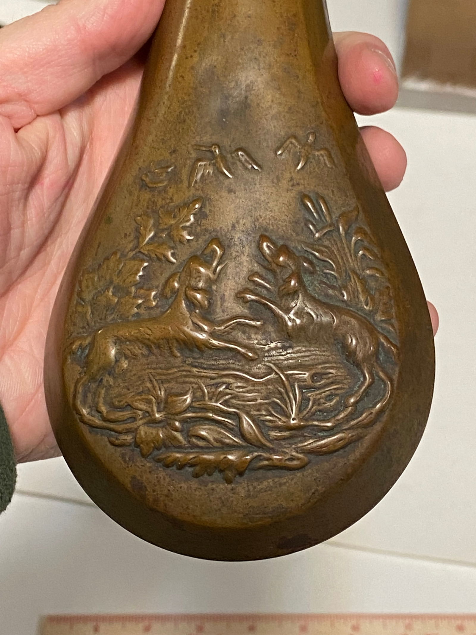 Civil War James Dixon & Sons Powder Flask - 4