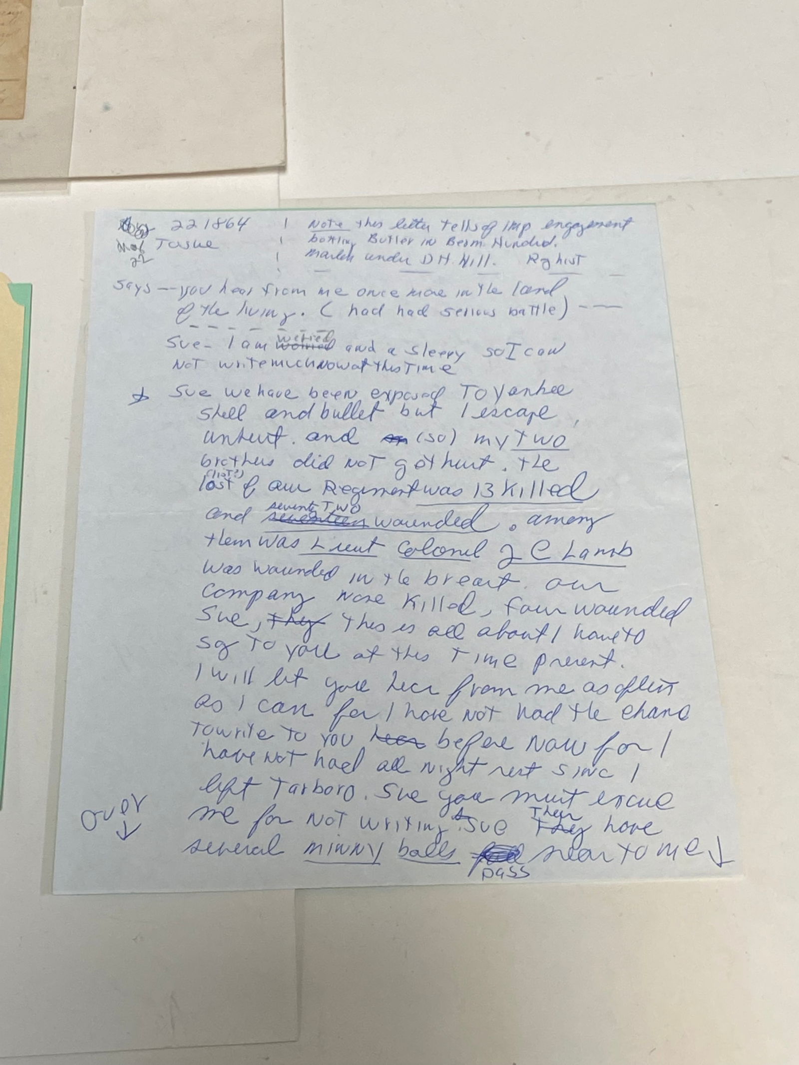 Approximately 30+ Civil War Letters Belonging to the Keel Family - 17