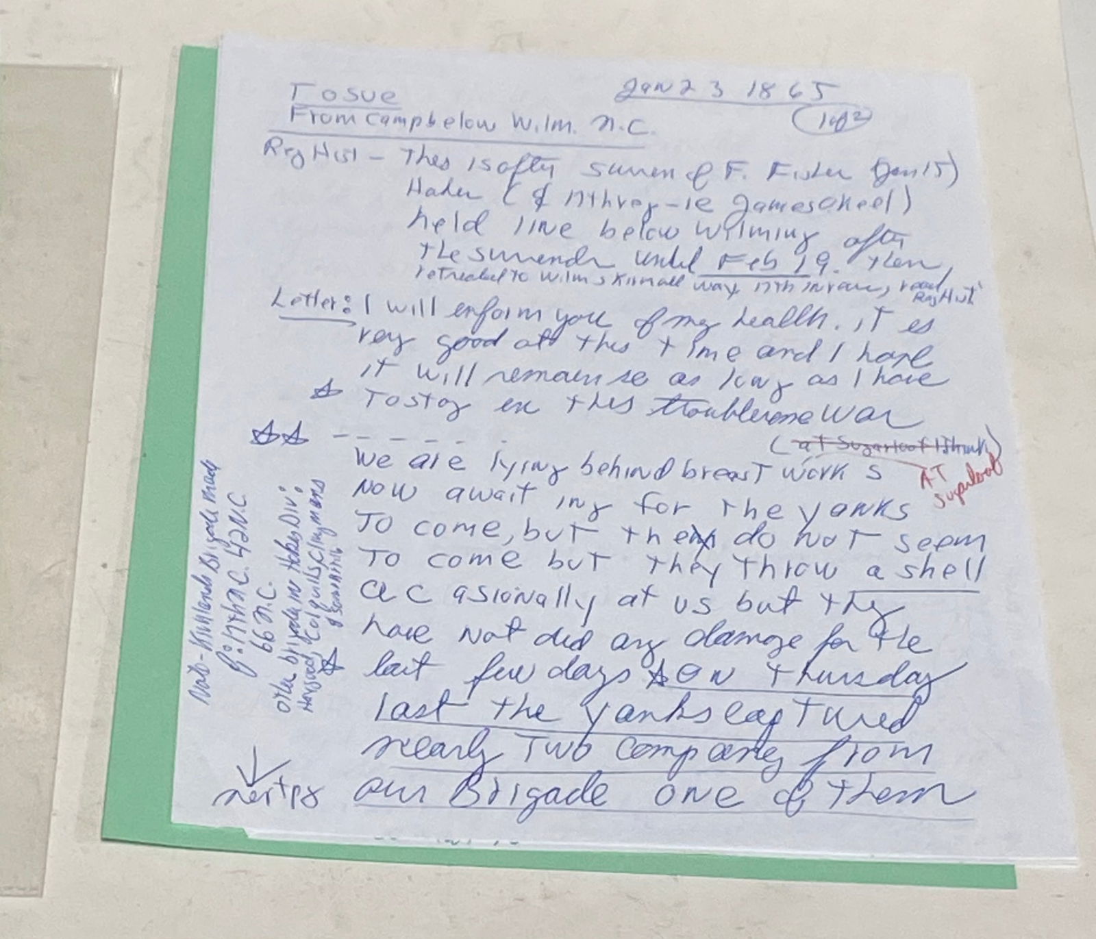 Approximately 30+ Civil War Letters Belonging to the Keel Family - 7