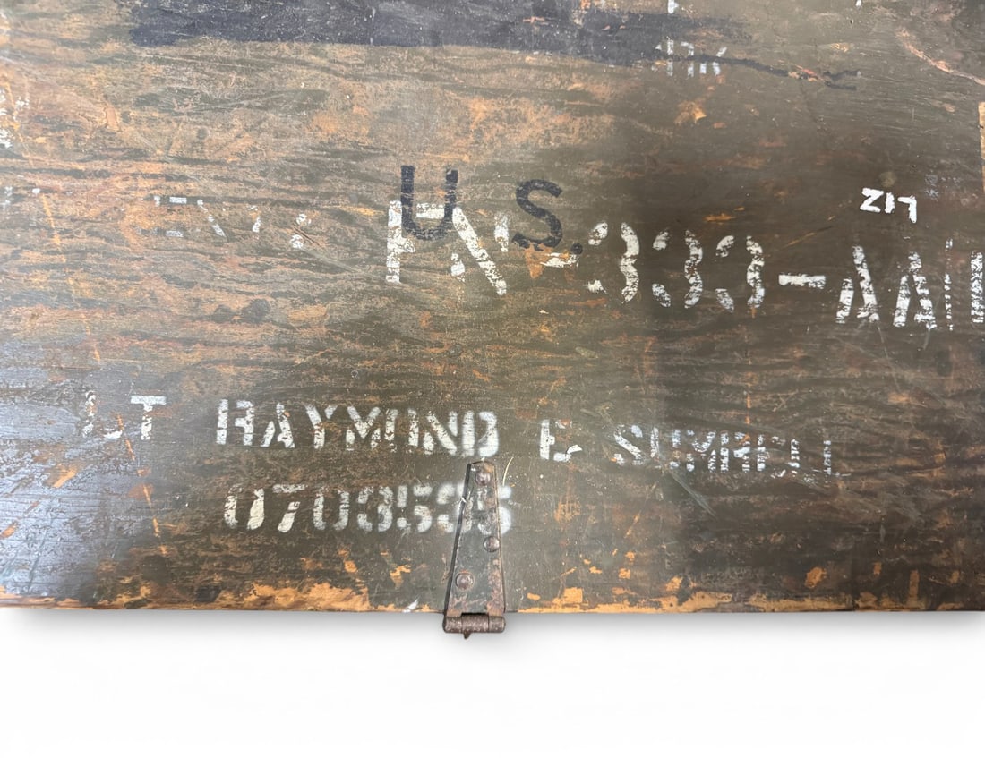 WWII Footlocker Belonging to Albert T. Willis Jr. Mars Task Force - 15