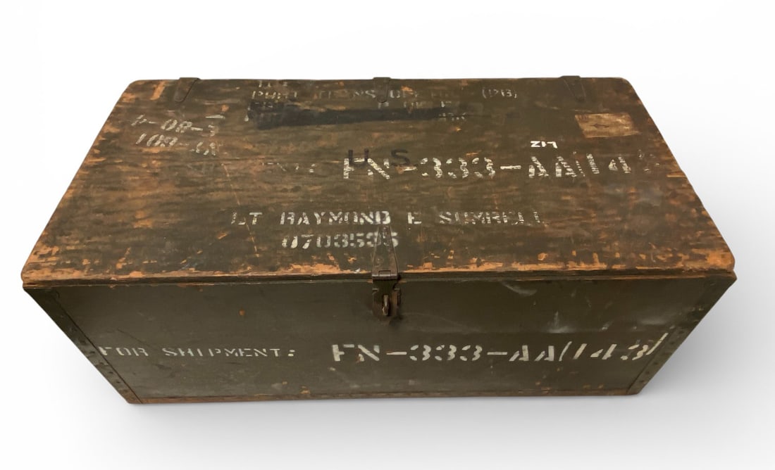 WWII Footlocker Belonging to Albert T. Willis Jr. Mars Task Force - 17