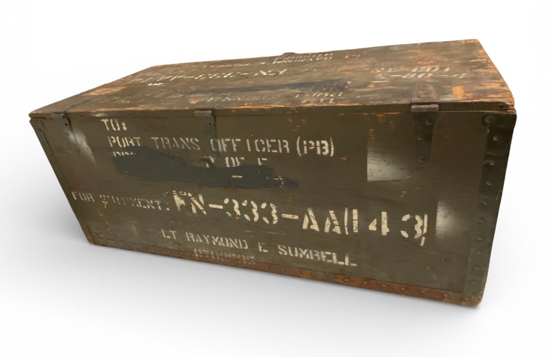 WWII Footlocker Belonging to Albert T. Willis Jr. Mars Task Force - 20