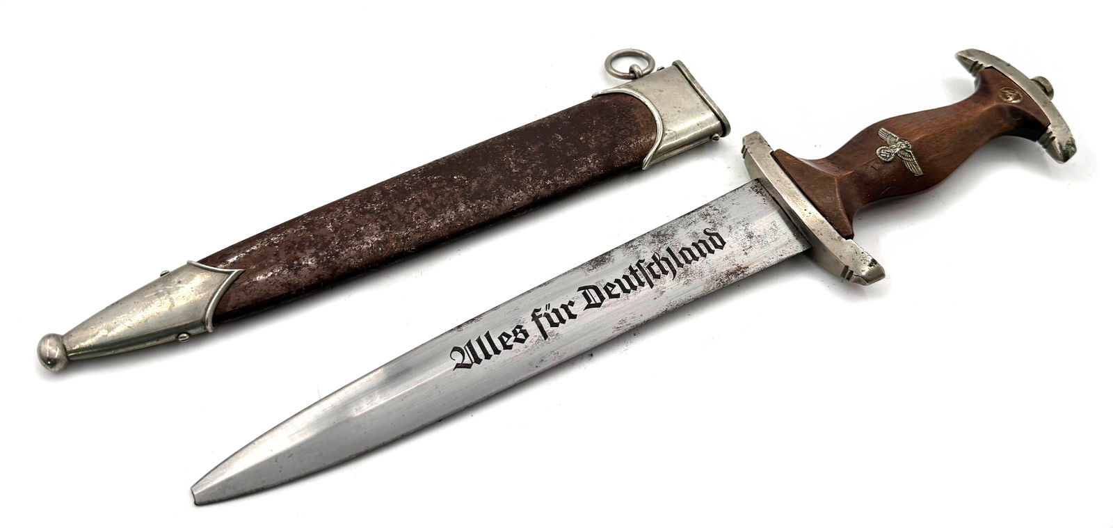 German WWII Nazi SA Dagger with Scabbard by F&A Helbig Gaefler (1 of 20)