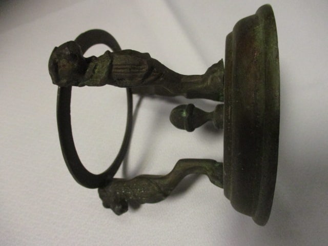 Art Nouveau Crystal Orb on Metal Stand - 5