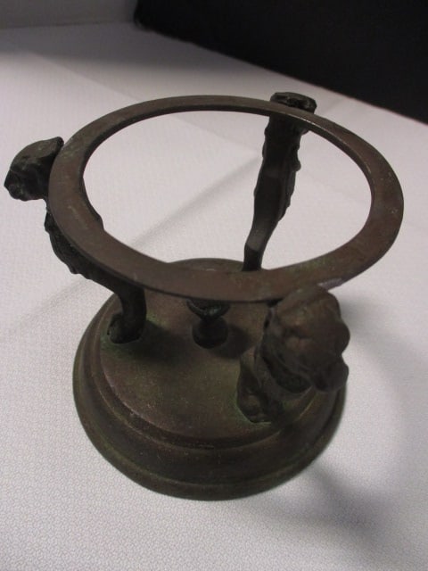 Art Nouveau Crystal Orb on Metal Stand - 6